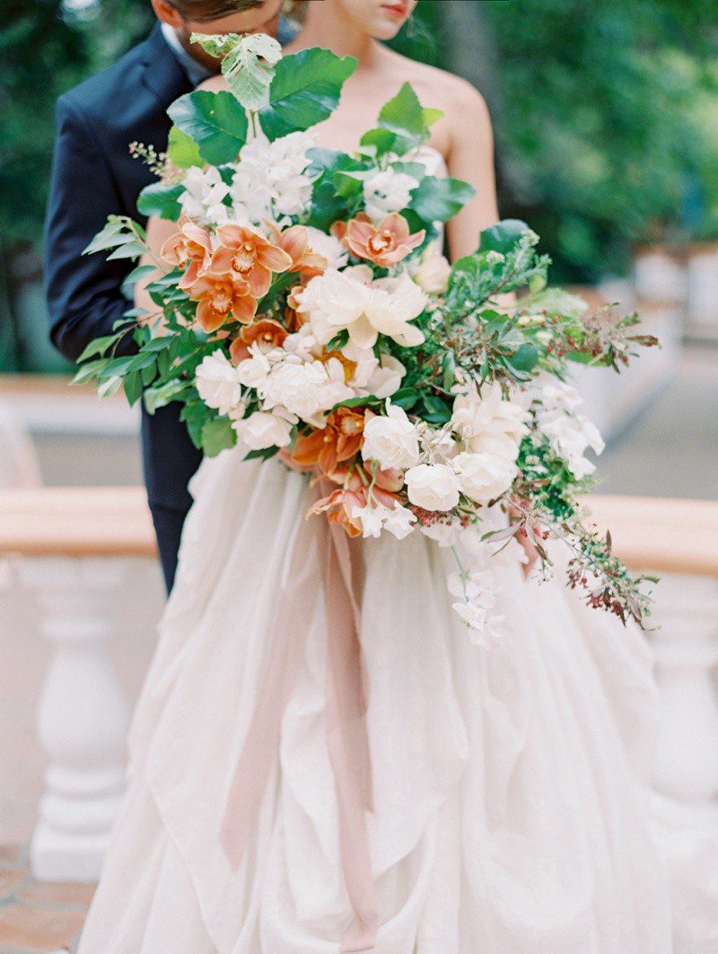 fall wedding bridal bouquet. plenty of petals - wedding florist in San Diego