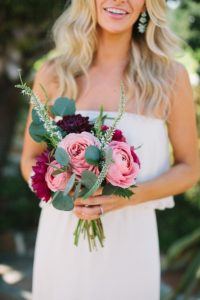leo carrillo ranch wedding, joielala photography, flowers by plentyofpetals.com #plentyofpetals. bouquets with garden roses, dahlias and eucalyptus