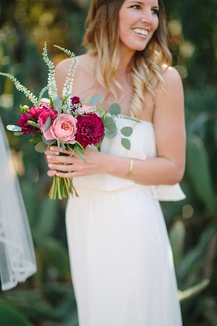 leo carrillo ranch wedding, joielala photography, flowers by Plenty of Petals, San Diego wedding florist. bouquets with garden roses, dahlias and eucalyptus