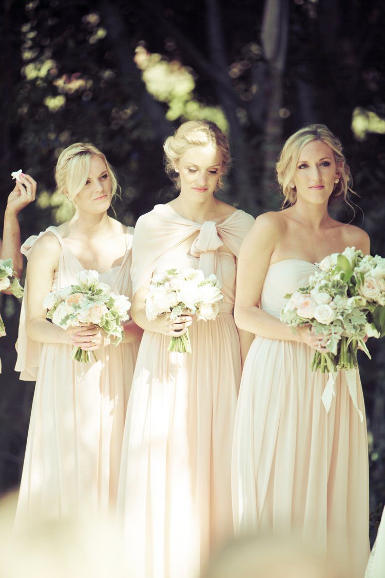 Green Gables wedding. Blush bridesmaids dresses. Flowers by San Diego florist: plentyofpetals.com