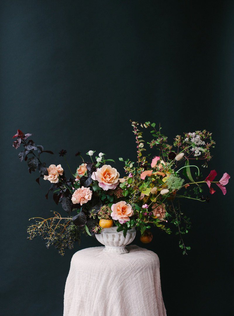 michael radford photography wedding flower workshop with plenty of petals, wedding florist in San Diego, CA.