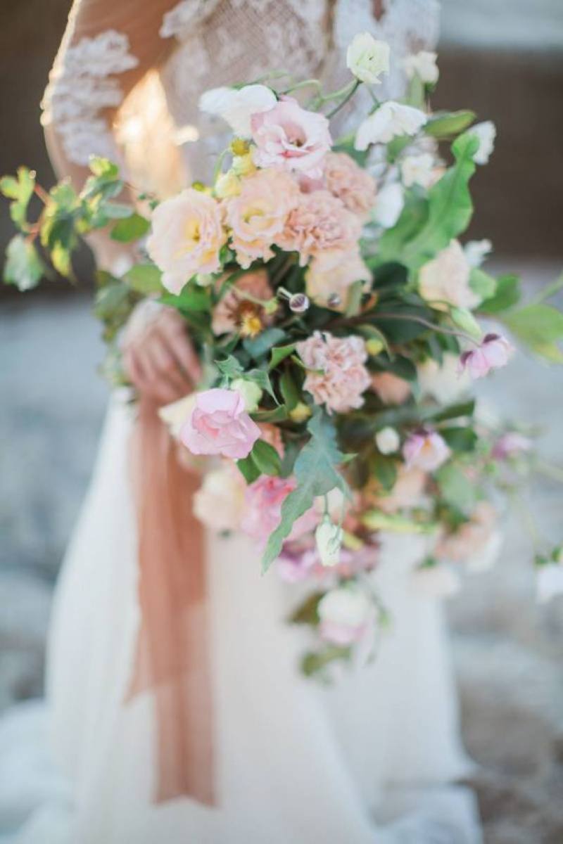 romantic wedding inspiration. florist: plenty of petals