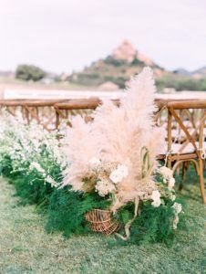 Floral aisle inspiration. Calamigos Ranch wedding. Plenty of Petals florals. The Grovers Photography.