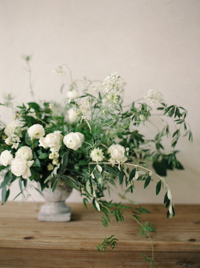 white wedding inspiration. jake anderson photography. plenty of petals